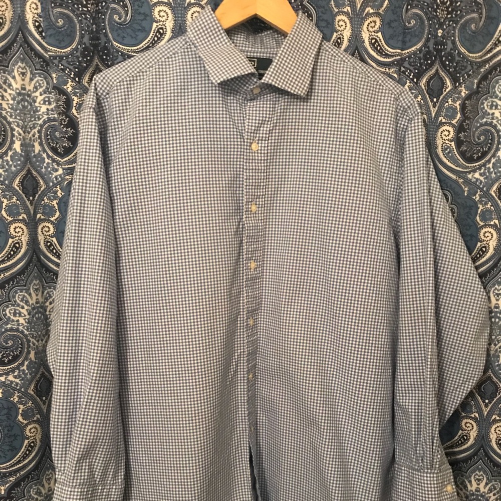 Ralph Lauren Blue Checkered Dress Shirt